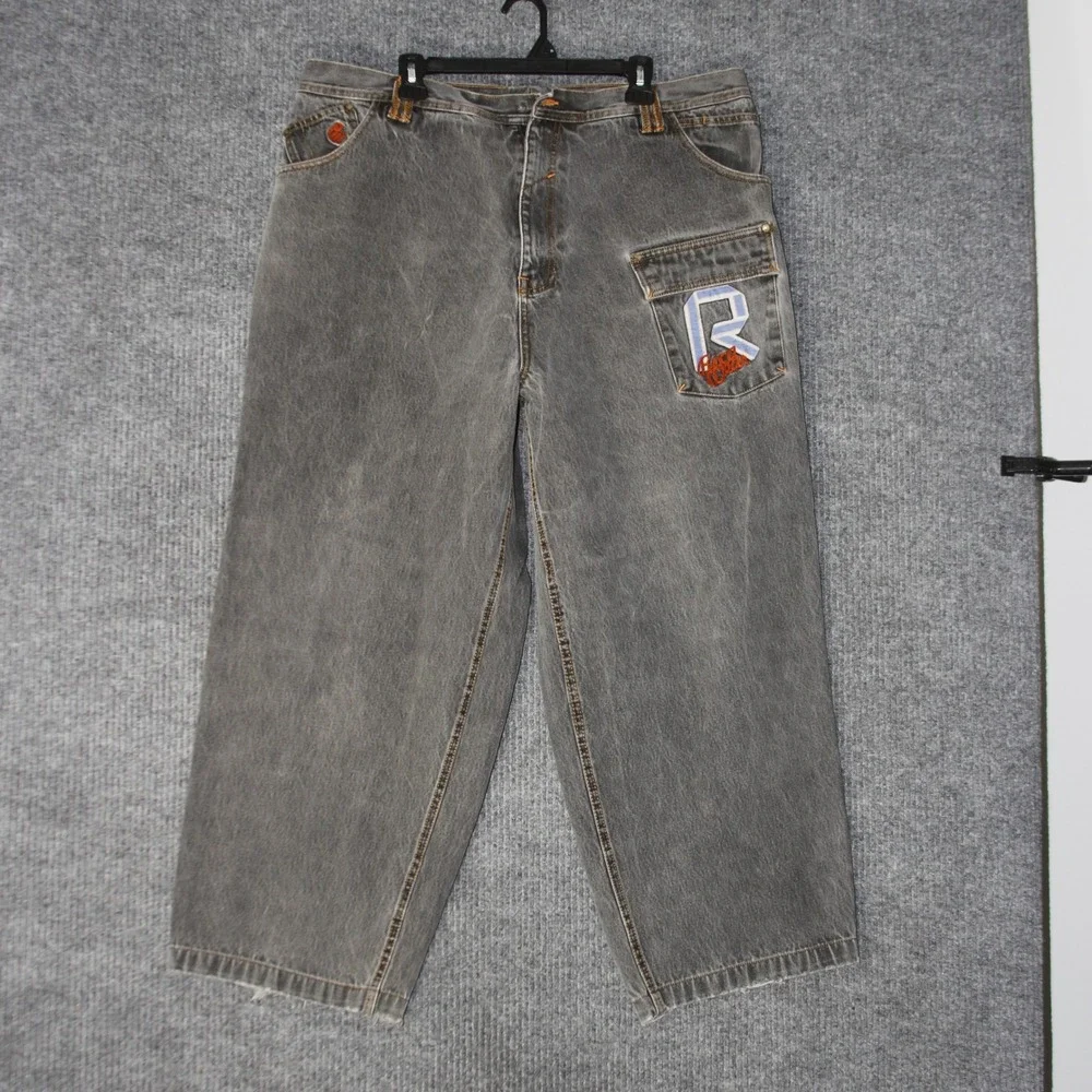 Vintage Rocawear Jeans‎ Mens 40 Grey Baggy Wide Leg Hip Hop Y2K Streetwear